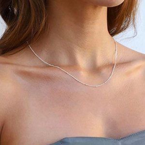 Vintage spaced bead short choker necklace